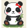 Wooden Panda Cross Stitch Keyring Kit | Beginner Friendly Craft