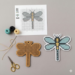 Wooden Dragonfly Cross...