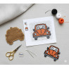 Wooden VW Car Cross Stitch Keyring Kit | Beginner Friendly Craft
