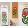 Handcrafted Veg Tan Leather Cross Stitch Bookmark Kit – Protea Design
