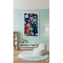 Cats and Moon 37x65cm