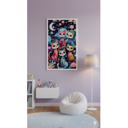 Cats under the Moon 37x65cm