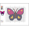 Wooden Butterfly  Cross Stitch Keyring Kit | Beginner Friendly Craft