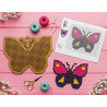 Wooden Butterfly  Cross Stitch Keyring Kit | Beginner Friendly Craft