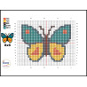 Wooden Butterfly  Cross Stitch Keyring Kit | Beginner Friendly Craft