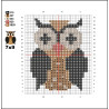Wooden Owl Cross Stitch Keyring Kit | Beginner Friendly Craft