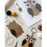 Wooden Owl Cross Stitch Keyring Kit | Beginner Friendly Craft