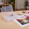 38-Slot Diamond Painting Drill Organizer with Screw-Top Jars & Labels