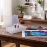38-Slot Diamond Painting Drill Organizer with Screw-Top Jars & Labels