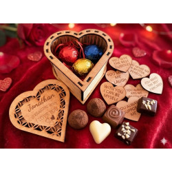Personalized "10 Reasons Why I Love You" Wooden Heart Box