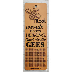 DIY Leather Cross-Stitch Bookmark Kit - Veg-Tan Laser Cut | Spreuke 16:24