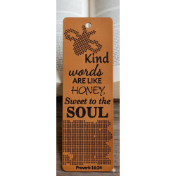 DIY Leather Bookmark with Bee Pattern