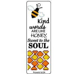 DIY Leather Cross-Stitch Bookmark Kit - Veg-Tan Laser Cut | Proverbs 16:24