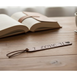 Handcrafted Engraved Leather Bookmark | Custom Veg-Tanned Leather Gift