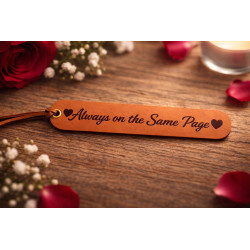 Handcrafted Engraved Leather Bookmark | Custom Veg-Tanned Leather Gift
