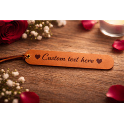 Handcrafted Engraved Leather Bookmark | Custom Veg-Tanned Leather Gift