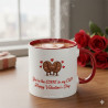 Premium Valentine’s Mug Gift Set | Custom Mug with Laser-Cut Wooden Box