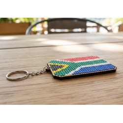South-African-Flag-Diamond-Dot-Keyring-Wooden.
