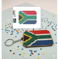 Custom SA Flag Diamond Art Keyring