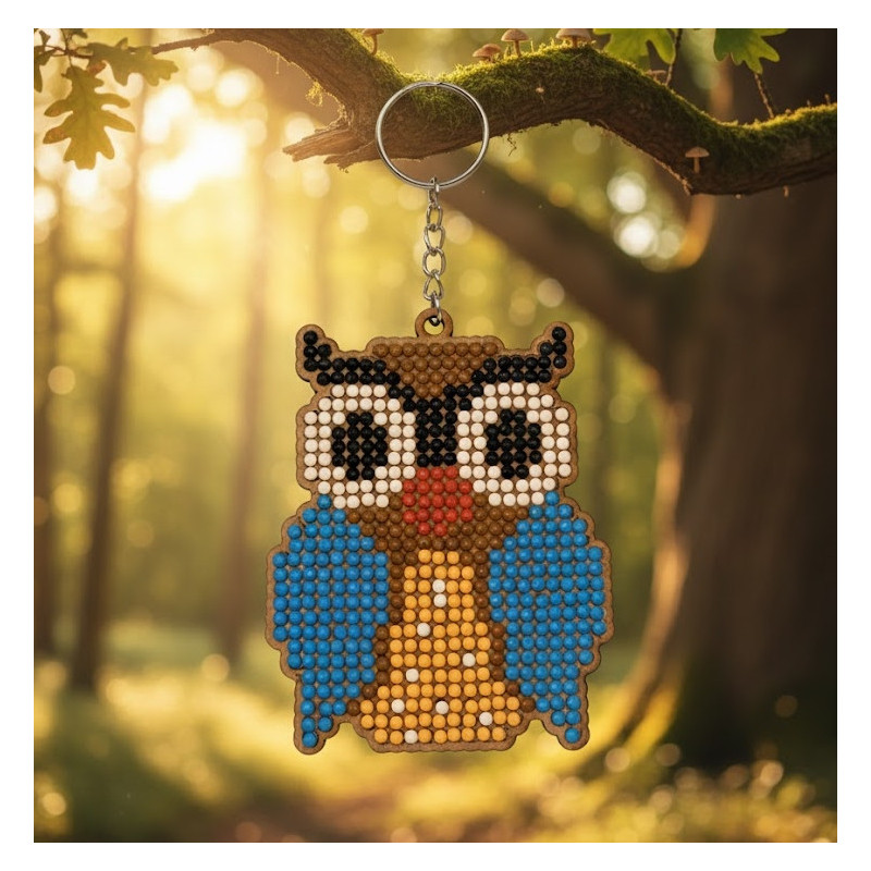 DIY Owl Diamond Art Keyring