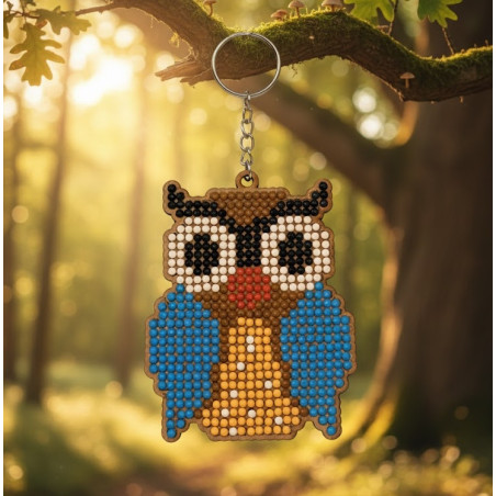DIY Owl Diamond Art Keyring