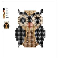 DIY Owl Diamond Art Keyring