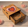 Laser cut Jewellery box with Diamond Art heart
