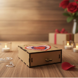 Personalized Diamond Dot Wooden Jewellery Box | Custom Name