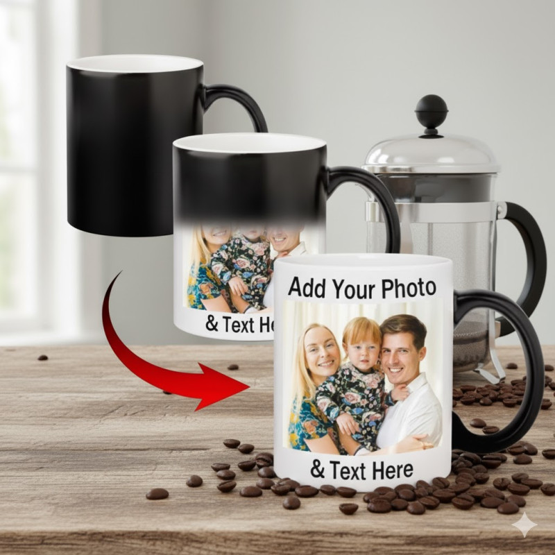 Custom Colour-Changing Mugs with Photo Reveal