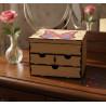 Personalized Butterfly Diamond Art Jewellery Box | Custom Wooden Chest