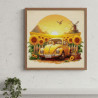 Yellow Beetle Sunflower Diamond Painting Kit - 50x50cm Full Dril