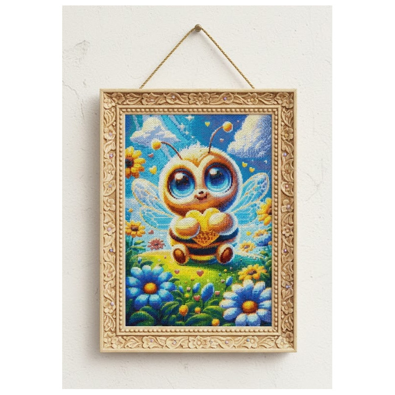 Golden Heart Guardian Bee Diamond dot Painting