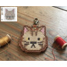 DIY Leather Cross Stitch Keyring Kit – Cat Design | Handmade Veg Tan Leather Craft Kit
