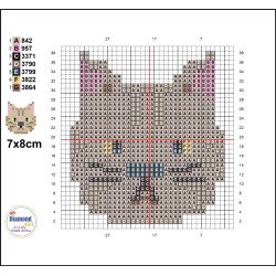 DIY Leather Cross Stitch Keyring Kit – Cat Design | Handmade Veg Tan Leather Craft Kit