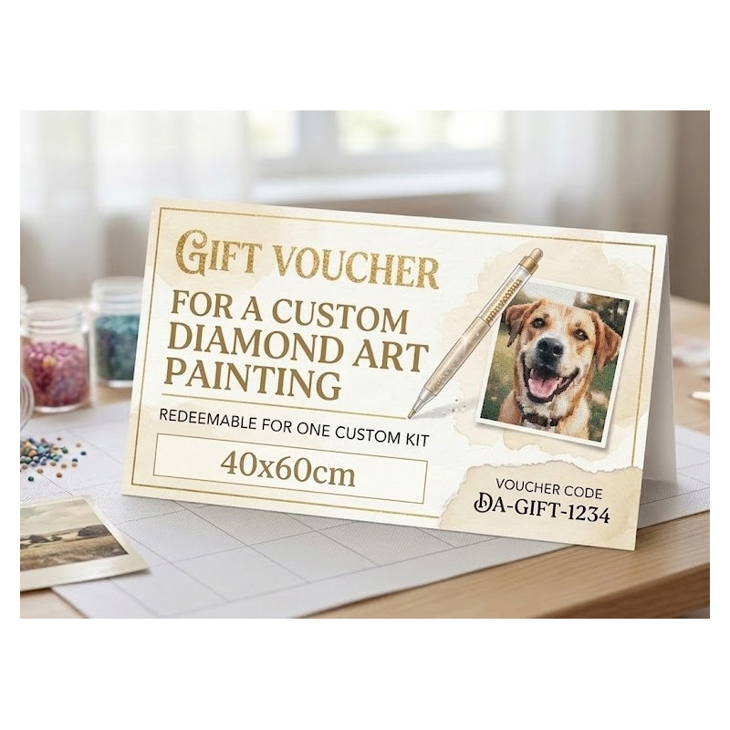Custom Diamond Art Gift voucher any photo or image.