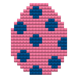 DIY Wooden Diamond Art Easter Egg Kit - 75x60mm Mini Craft with Stand