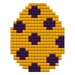 DIY Wooden Diamond Art Easter Egg Kit - 75x60mm Mini Craft with Stand