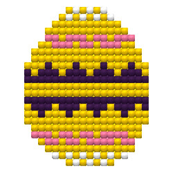 DIY Wooden Diamond Art Easter Egg Kit - 75x60mm Mini Craft with Stand