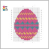 DIY Wooden Easter Egg Cross-Stitch Kit - 80x60mm Laser-Cut Ornament