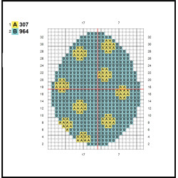 DIY Wooden Easter Egg Cross-Stitch Kit - 80x60mm Laser-Cut Ornament