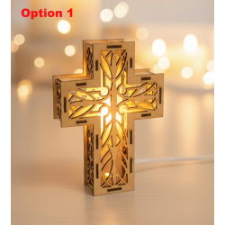 Wooden Cross Lanterns & Lighted Religious Gifts