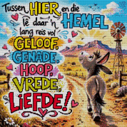 Plaaspad na die Hemel Diamond Art Kit (50x50cm) | Afrikaans Faith Decor