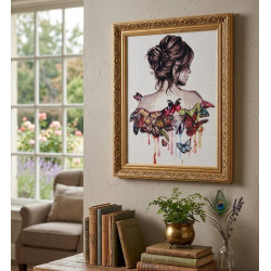 Butterfly Girl diamond dot painting 40x55cm