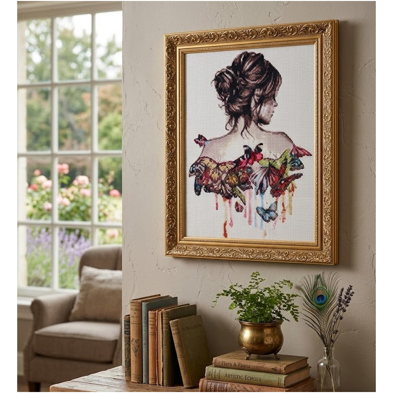 Butterfly Girl diamond dot painting 40x55cm