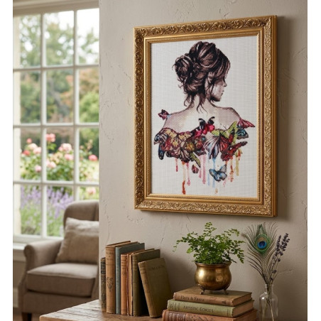 Butterfly Girl diamond dot painting 40x55cm