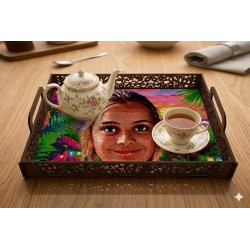 Custom Photo Diamond Art Serving Tray | Full Drill DIY Kit | 25x38cm