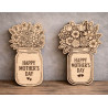 Everlasting Wooden Flower Jar | Mother's Day Laser Cut Decor
