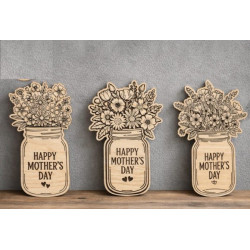Everlasting Wooden Flower Jar | Mother's Day Laser Cut Decor