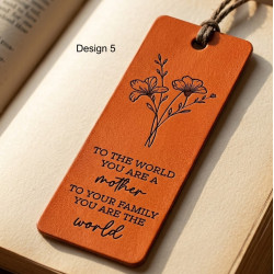 Handcrafted Leather Mother's Day Bookmarks | 6 Designs