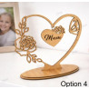 Personalized Wooden Heart Jewellery Stand - Best Mum Ever Gift